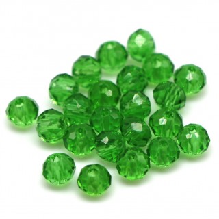 Бусины кастрюли 4*3мм, зеленый прозрачный